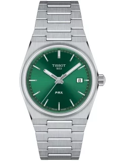 Flash Sale 🤩 Tissot PRX 35mm T1372101108100 ⌚ Watch In Green ❤️