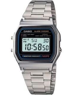 Discount ⭐ Casio A158WA 1 Silver Stainless Steel Digital ⌚ Watch 🤩