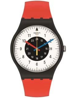 Deals 🛒 Swatch Rouge & Noir SO32B401 ⌚ Watch In Red 🤩