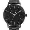 Best Pirce 🌟 Calvin Klein Linked Bracelet For Him Ionic Plated Black Steel ⌚ Watch 25200057 🤩