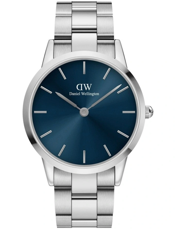 Outlet π Daniel Wellington Iconic Link Arctic 40mm Silver/Blue β Watch DW00100448 π―