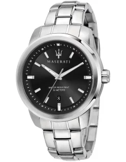 New π Maserati Successo Silver Stainless Steel Sport β Watch β