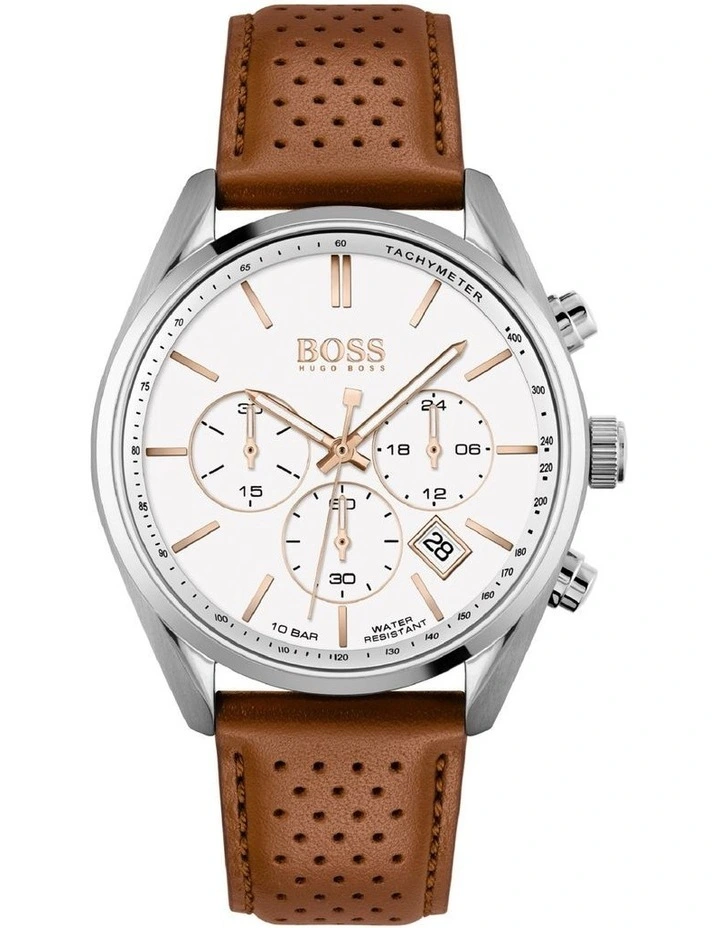 Top 10 π HUGO BOSS Chrono 44mm Brown Leather β Watch 1513879 π§¨