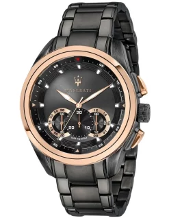 Discount ✨ Maserati Traguardo 45mm Gun Metal ⌚ Watch R8873612016 🌟