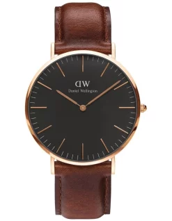 Cheapest π Daniel Wellington 40mm Classic St Mawes Brown/Rose Gold Leather β Watch π₯