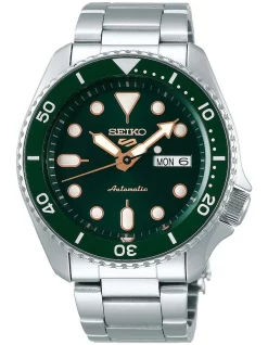 Outlet 💯 Seiko 5 Sports Automatic 42.5mm Green Dial Silver ⌚ Watch SRPD63K 🔔