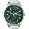 Discount 🎁 Fossil Everett Chronograph FS5964 ⌚ Watch In Green/Silver 💯