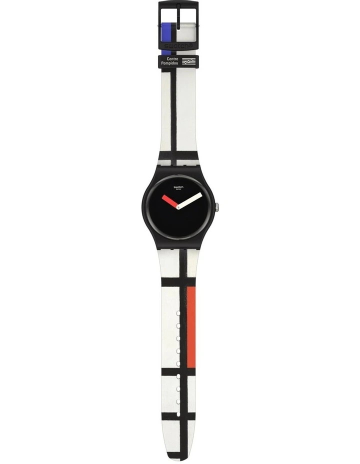 New π Swatch Red Blue And White By Piet Mondrian β Watch In Multi π - Image 2