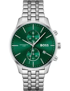 Buy β¨ Hugo Boss Chronograph Dial Stainless Steel β Watch In Green π₯