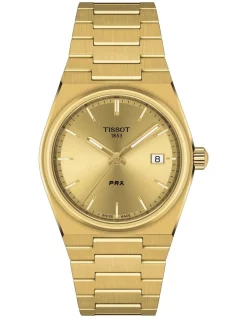 Brand new 🔥 Tissot PRX 35mm T1372103302100 ⌚ Watch In Yellow Gold 🔔