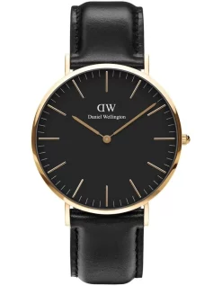 Deals 😍 Daniel Wellington Classic 40Mm Sheffield Dial Leather ⌚ Watch In Black 😍