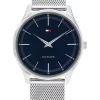 Best deal 👏 Tommy Hilfiger Adrian Stainless Steel Dial Gent's 1710468 ⌚ Watch In Navy ✨