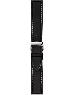 Promo 🔥 Tissot Official Leather 21mm ⌚ Watch Strap In Black 🌟