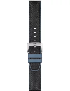 Flash Sale ❤️ Tissot Official Leather And Rubber 22mm ⌚ Watch Strap In Blue 🥰