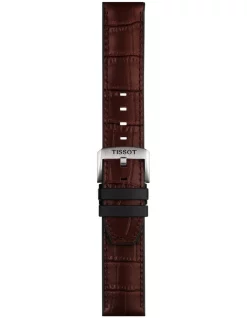 Best Sale 🤩 Tissot Official Leather And Rubber Parts 22mm ⌚ Watch Strap In Brown 🌟