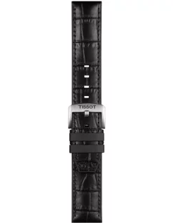 Best Pirce ✔️ Tissot Official Leather And Rubber 22mm ⌚ Watch Strap In Black 🎉