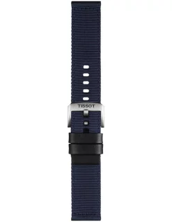Cheap 🎁 Tissot Official Fabric 22mm ⌚ Watch Strap In Blue 🔔