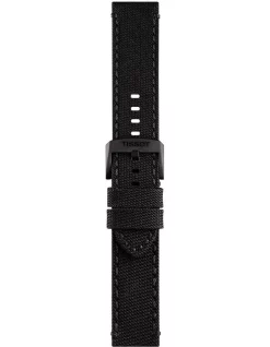 Promo 🌟 Tissot Official Fabric 22mm ⌚ Watch Strap In Black 👏