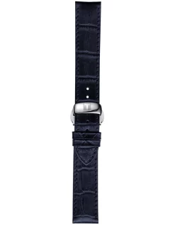 Best Sale 🎉 Tissot Official Leather 19mm ⌚ Watch Strap In Blue ⌛