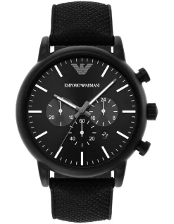 Top 10 𧨠Emporio Armani Luigi Black Chronograph β Watch AR11450 π