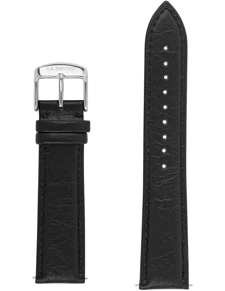 Wholesale 𧨠La Enviro Pineapple Leather Black Silver 20mm β Watch Strap π