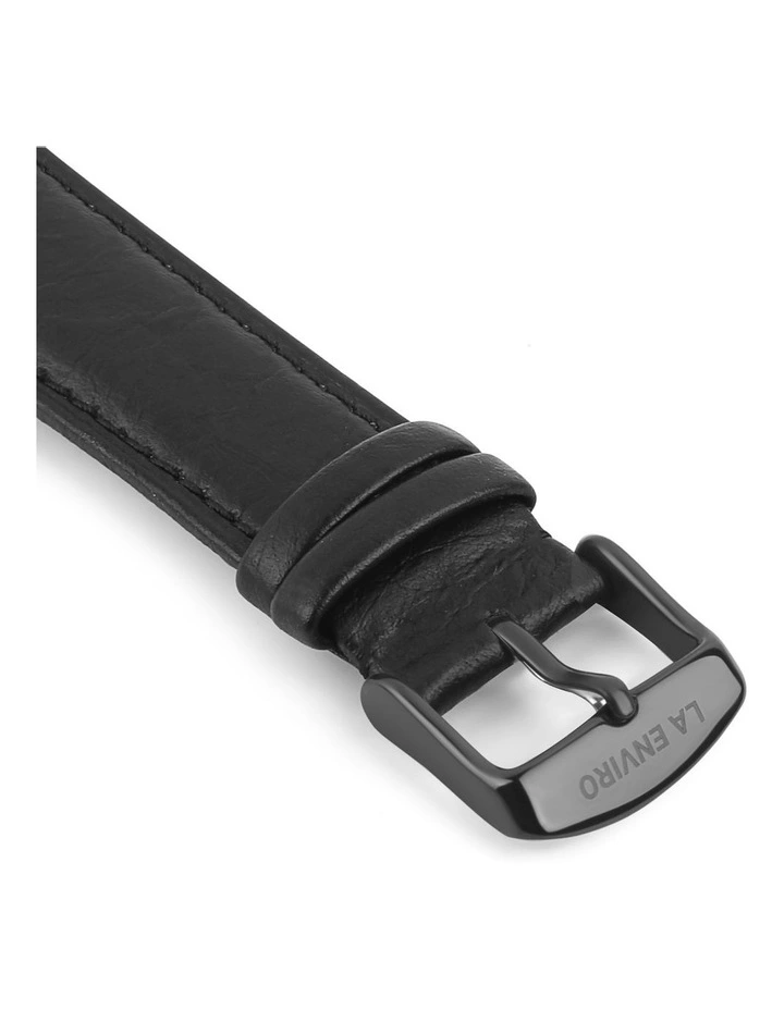 Flash Sale π La Enviro Pineapple Leather Black 20mm β Watch Strap 𧨠- Image 2