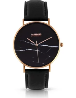 Top 10 π La Enviro Pineapple Leather Rose Gold Black Strap Marble 40 Mm β Watch π―