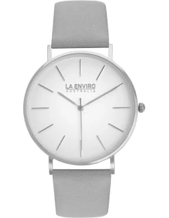 Deals ❤️ La Enviro Silver Grey Strap Classic 40 Mm ⌚ Watch 🔥