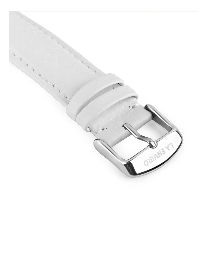 Brand new π La Enviro Pineapple Leather 20mm White/Silver Strap π - Image 2