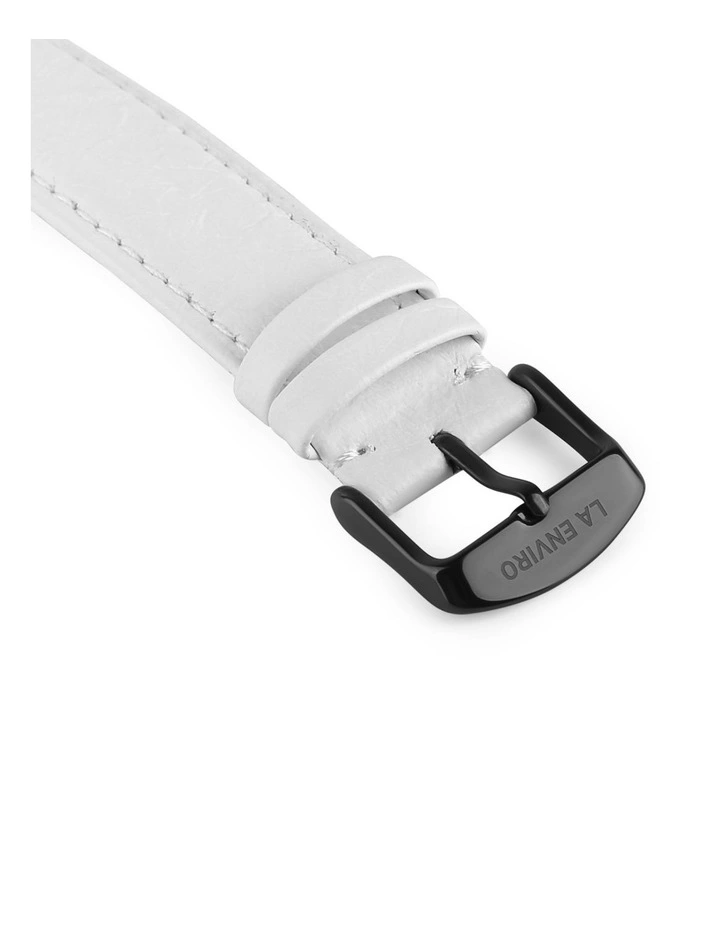 Best Sale βοΈ La Enviro Pineapple Leather 20mm White/Black Strap β - Image 2