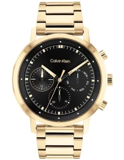 Deals ✨ Calvin Klein Gauge Ionic Gold Plated ⌚ Watch 25200065 ⭐