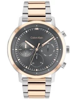 Outlet 😍 Calvin Klein Gauge Two Tone Stainless Steel ⌚ Watch 25200064 🧨