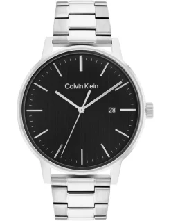 Best Sale 🎁 Calvin Klein Linked Bracelet For Him Silver Stainless Steel ⌚ Watch 25200053 ✔️