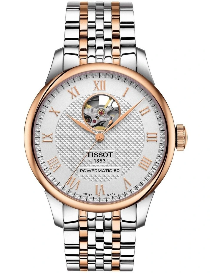 Hot Sale π₯ Tissot Le Locle Powermatic 80 Open Heart T0064072203302 β Watch In Rose Gold π