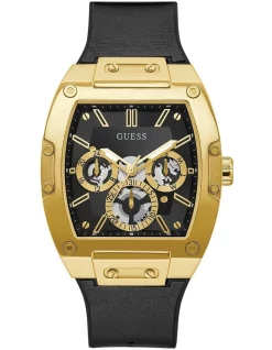 Hot Sale 💯 Guess Phoenix Black Silicone Skeleton ⌚ Watch 🔔