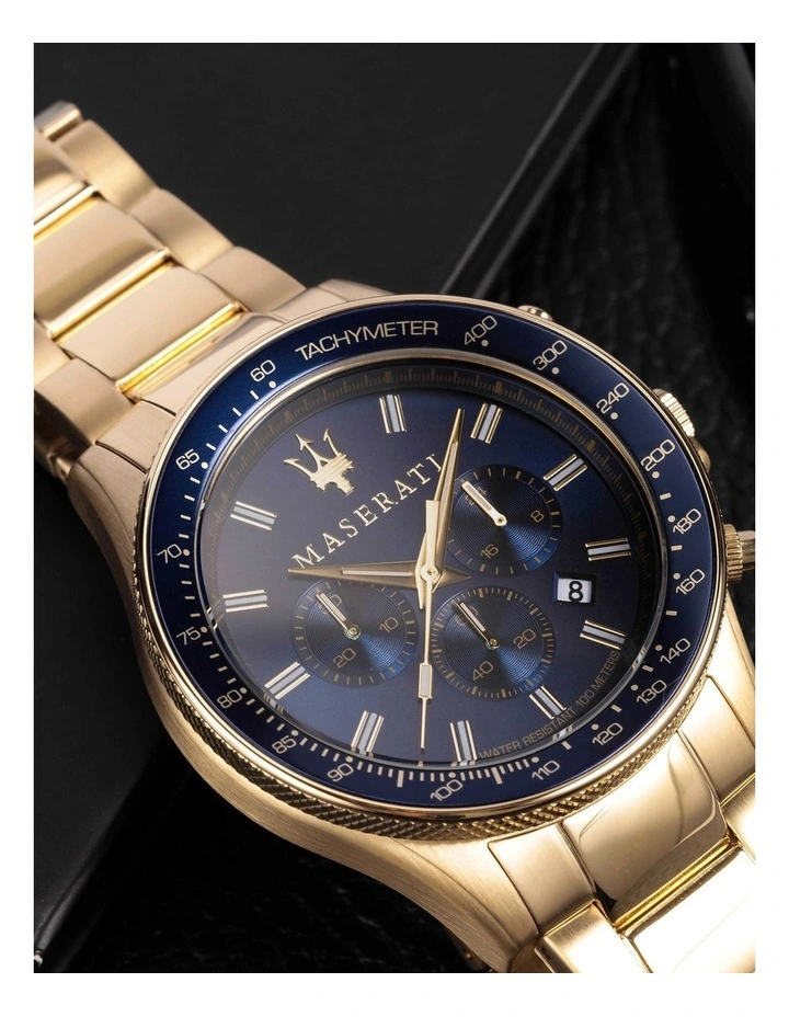 Cheapest π Maserati Sfida Chrono 44mm Gold Bracelet β Watch R8873640008 βοΈ - Image 6