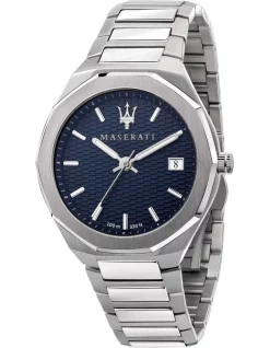 New 🛒 Maserati Stile Blue Dial Bracelet Blue Stainless Steel Sport ⌚ Watch 🧨