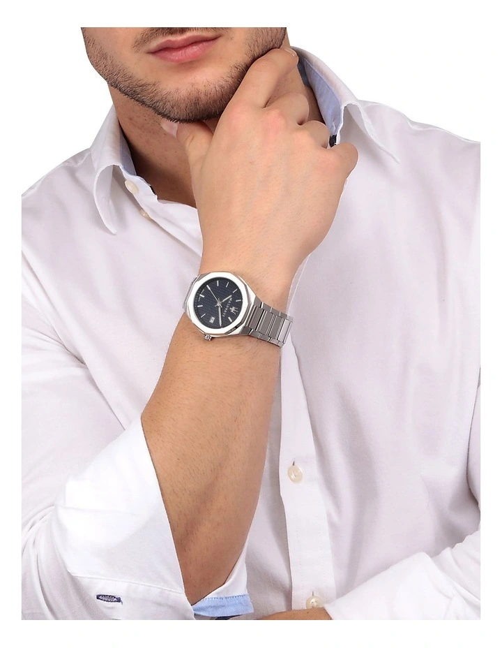 New π Maserati Stile Blue Dial Bracelet Blue Stainless Steel Sport β Watch 𧨠- Image 2