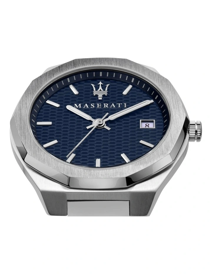 New π Maserati Stile Blue Dial Bracelet Blue Stainless Steel Sport β Watch 𧨠- Image 6