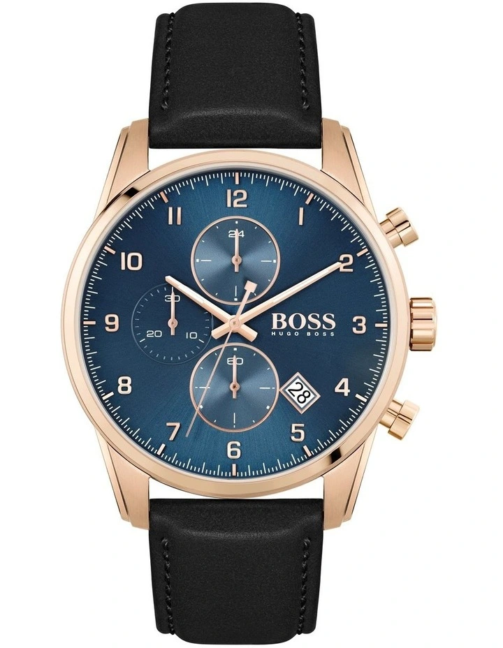 Best Sale β HUGO BOSS Skymaster 44mm Blue Leather β Watch 1513783 π