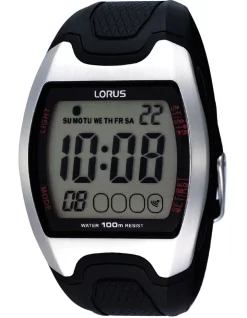 Budget π Lorus Gents Black Digital Sports β Watch R2327CX 9 β