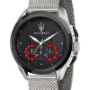 Discount 😀 Maserati R8873612005 Traguardo Silver Black ⌚ Watch 💯