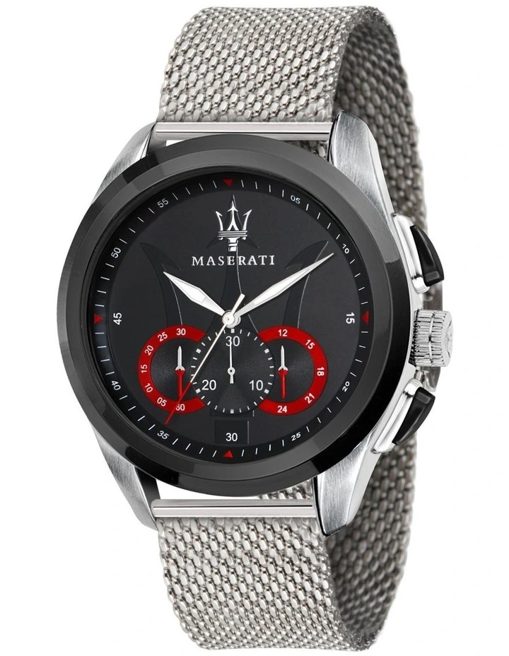 Discount π Maserati R8873612005 Traguardo Silver Black β Watch π―