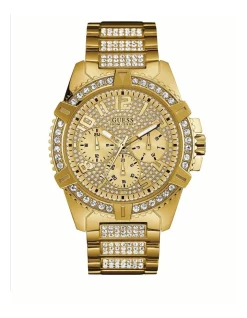 Promo ✔️ Guess Frontier Gold Stainless Steel Chronograph ⌚ Watch W0799G2 🌟