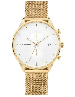 Best Pirce π€© Paul Hewitt PH C G W 50S Chrono Line Gold Mesh β Watch π§¨