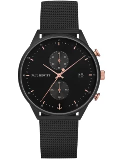 Best deal 🔥 Paul Hewitt Chrono Line Black ⌚ Watch PH-C-B-BSR-5M ✔️