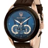 Wholesale 👍 Maserati Traguardo Blue Leather Chronograph ⌚ Watch R8871612024 ❤️