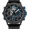 Cheap 👍 Police Luang 48mm Blue Metal Black Leather Strap ⌚ Watch PL.16018JSU/02 😀