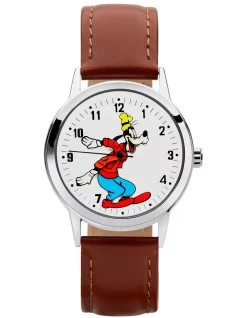 New ❤️ Disney Bold Goofy 35mm Brown ⌚ Watch TA75302 ✨