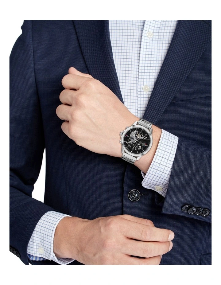 Top 10 π Tommy Hilfiger Henry Stainless Steel Dial Gent's 1710477 β Watch In Black 𧨠- Image 4